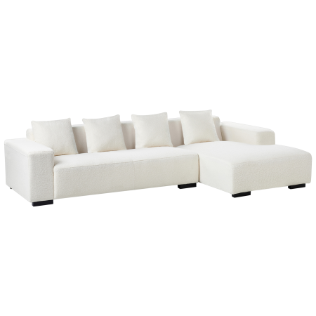 4-seater corner sofa LUNGO Boucle White Left [4]