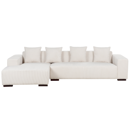 4-seater corner sofa LUNGO Velvet Off-white Right [3]