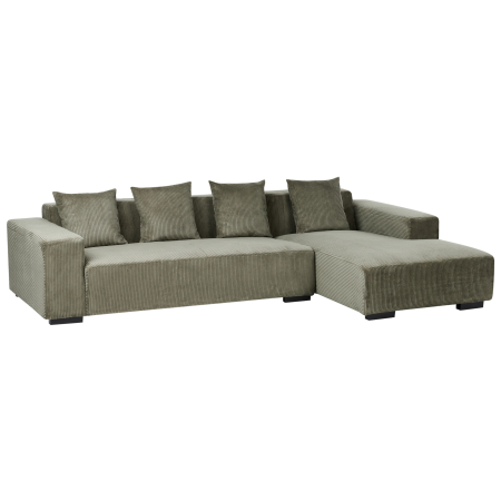 LUNGO 4-seater corner sofa Velvet Green Left [4]