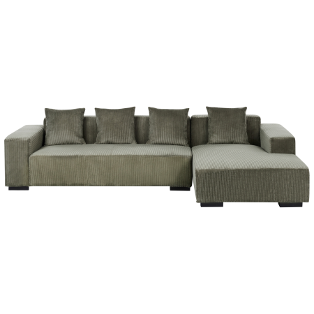 LUNGO 4-seater corner sofa Velvet Green Left [3]
