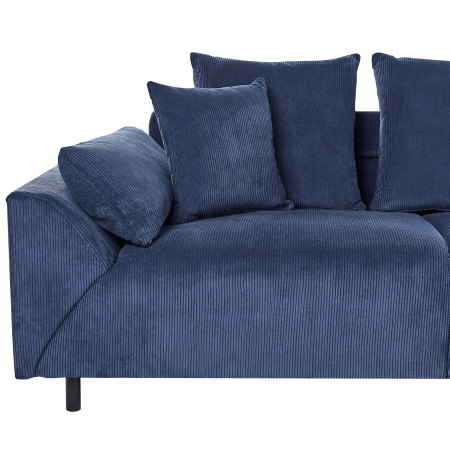 4-seater corner sofa bed LUNNER Dark blue velvet Left [6]