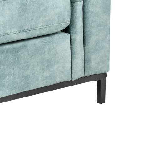 Colțar cu 4 locuri OSLO Catifea Albastru verzui Dreapta [9]