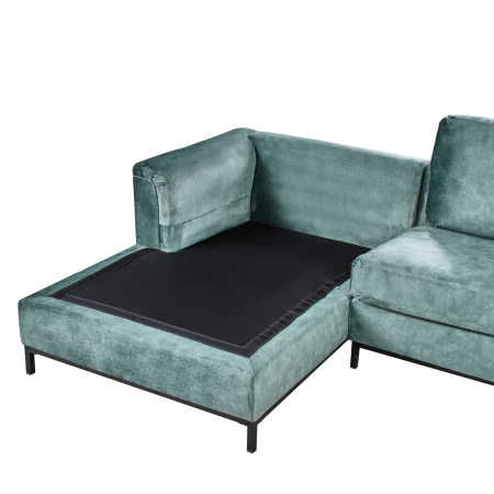 Colțar cu 4 locuri OSLO Catifea Albastru verzui Dreapta [7]