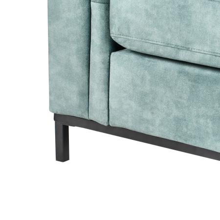 Colțar cu 4 locuri OSLO Catifea Albastru verzui Stânga [9]