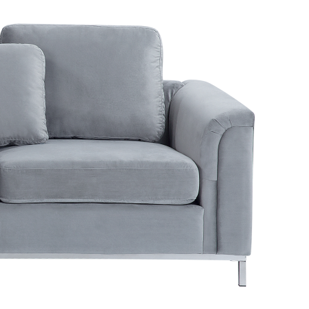 4-seater corner sofa OSLO Velvet Grey Left [5]