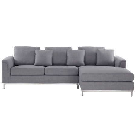 OSLO 4-seater corner sofa Light grey Left [1]