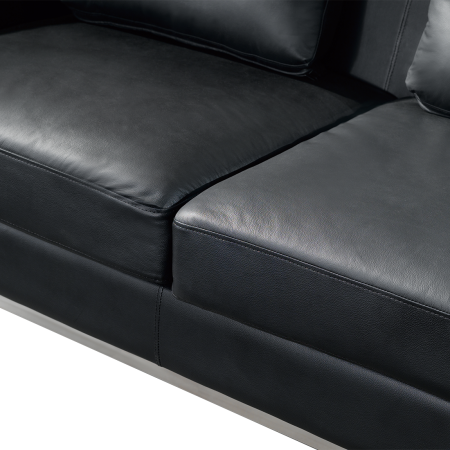 4-seater corner sofa OSLO Black genuine leather Right [3]