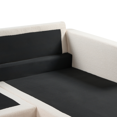 4-seater corner sofa SIGGARD Boucle White Left [7]