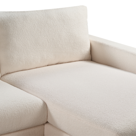 4-seater corner sofa SIGGARD Boucle White Left [6]