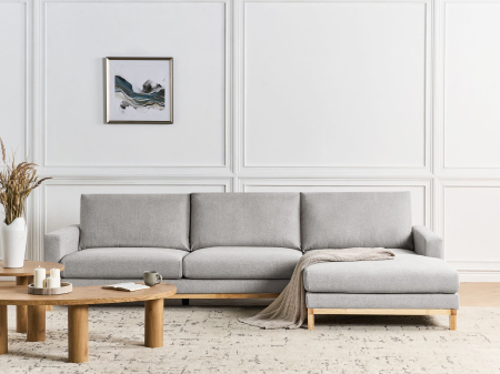 Canapea de colț - 4-seater corner sofa SIGGARD Grey Left