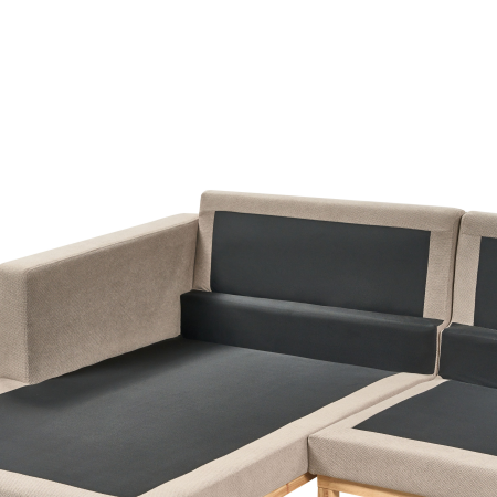 Colțar cu 4 locuri SIGGARD  Taupe Dreapta [9]