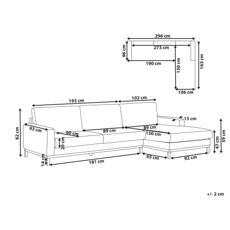 Colțar cu 4 locuri SIGGARD Velur Verde Stânga [2]