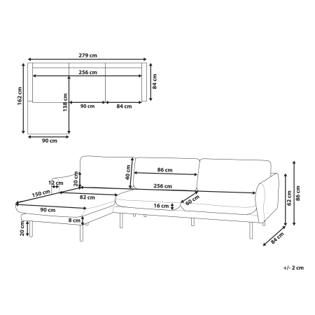 VINTERBRO 4-seater corner sofa Light green Right [2]