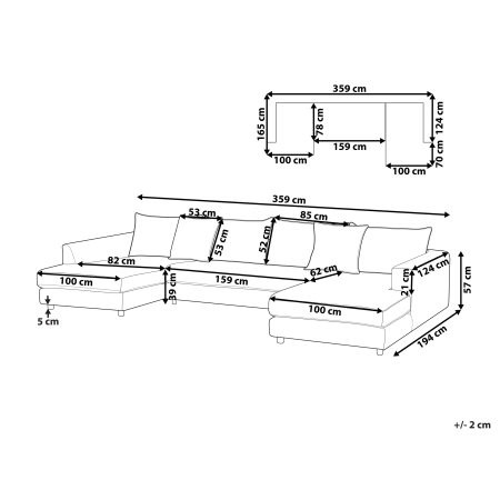 5-seater corner sofa LILVIKEN Light beige [2]