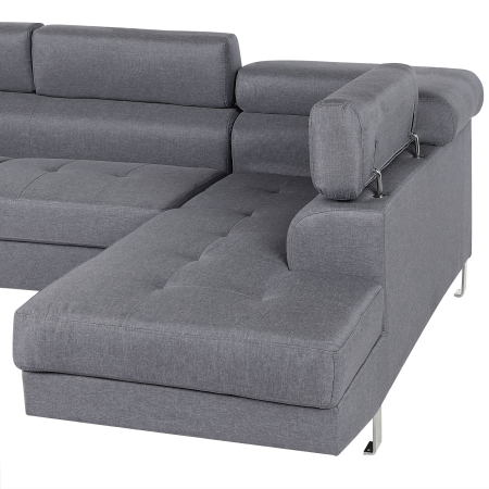 5-seater corner sofa NORREA Grey Left [8]