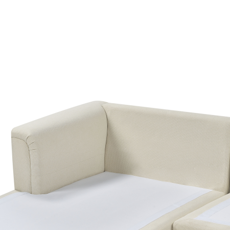 5-Seater Corner Sofa OSLO Beige with Ottoman Right [7]