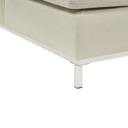 5-Seater Corner Sofa OSLO Beige with Ottoman Right [9]