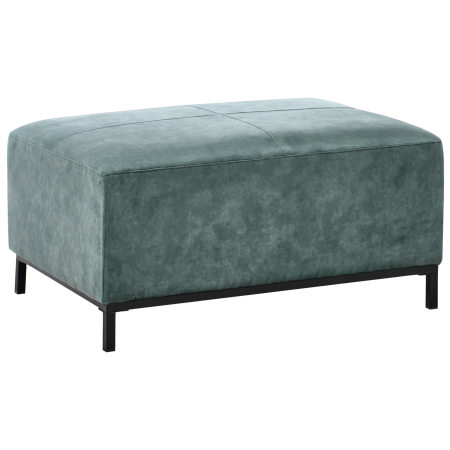5-seater corner sofa OSLO Velvet Green blue with ottoman Left [5]
