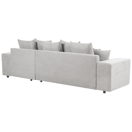 Colțar extensibil cu 3 locuri LUSPA  Gri deschis cu depozitare Stânga [7]