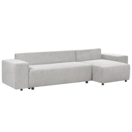 Colțar extensibil cu 3 locuri LUSPA  Gri deschis cu depozitare Stânga [4]