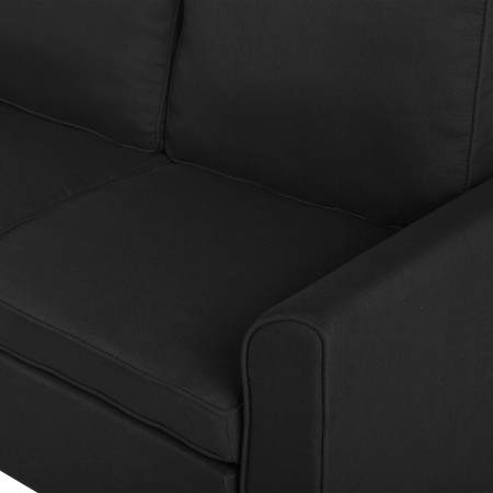 Colțar extensibil cu 3 locuri NESNA  Negru cu depozitare Dreapta [6]