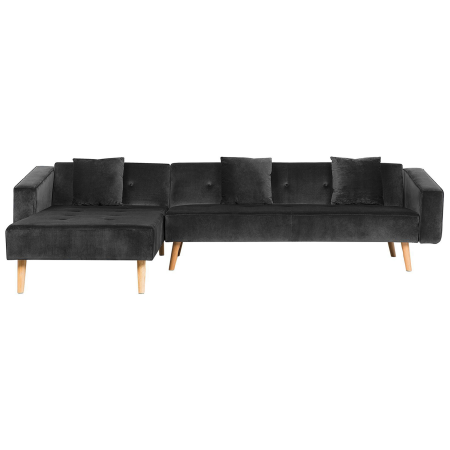 4-seater corner sofa VADSO Velvet Black Right [1]