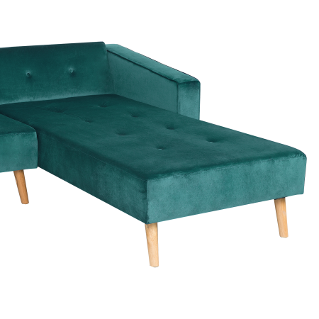 Colțar extensibil cu 4 locuri VADSO Catifea Verde smarald Stânga [8]