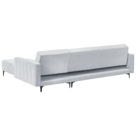 ABERDEEN 4-seater modular corner sofa Velvet Light Grey Left [5]