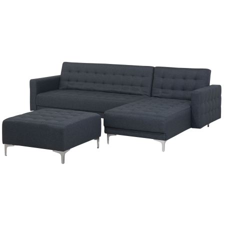 4-seater modular corner sofa ABERDEEN Dark grey with ottoman Left [3]