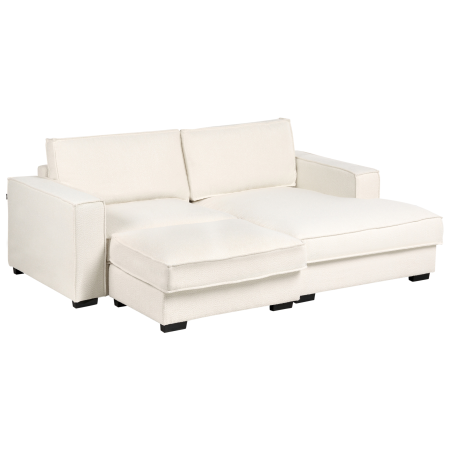 3-seater corner sofa KOLDING Boucle Light beige with ottoman Left [6]