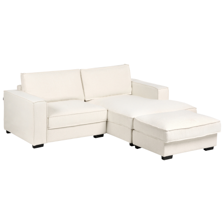 3-seater corner sofa KOLDING Boucle Light beige with ottoman Left [5]