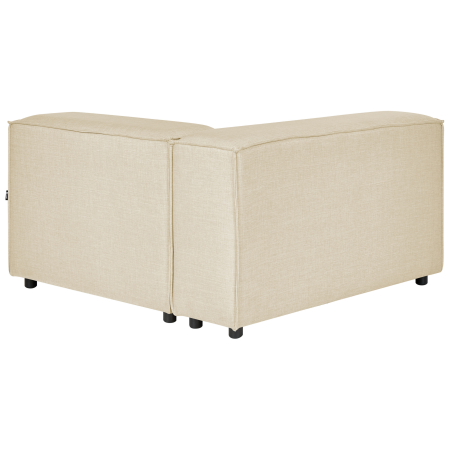 Colțar modular cu 2 locuri APRICA In sintetic Bej Dreapta [10]