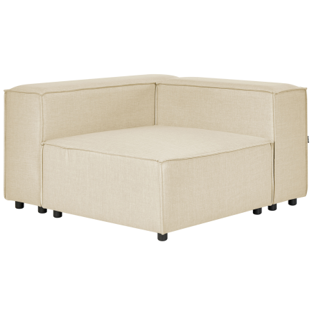 3-seater modular corner sofa APRICA Synthetic Linen Beige Right [9]