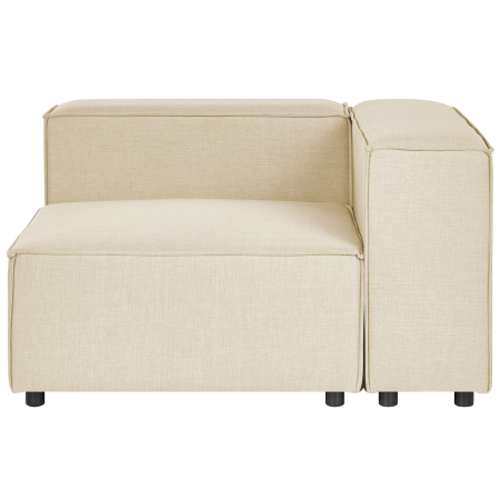 3-seater modular corner sofa APRICA Synthetic Linen Beige Right [8]