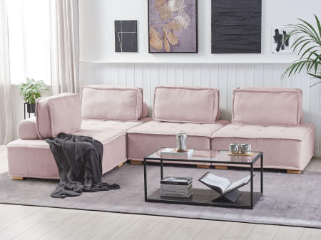 Canapea modulară - 4-seater modular corner sofa TIBRO Pink Right