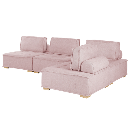 Colțar modular cu 4 locuri TIBRO  Roz Dreapta [5]