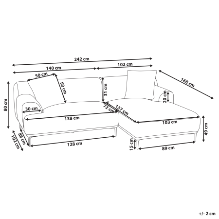 Colțar STENUM Velur Maro Dreapta [2]