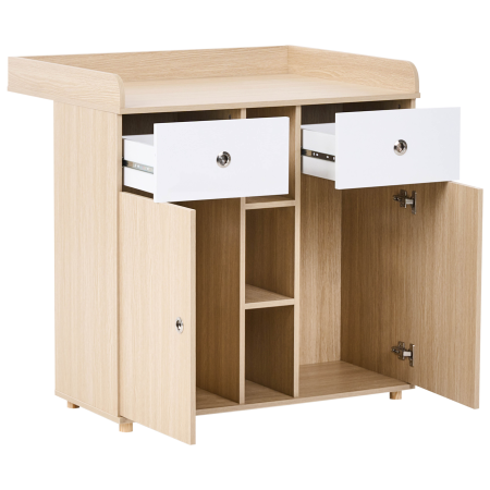 Comodă cu masă pentru înfășat DELISLE Maro deschis [3]