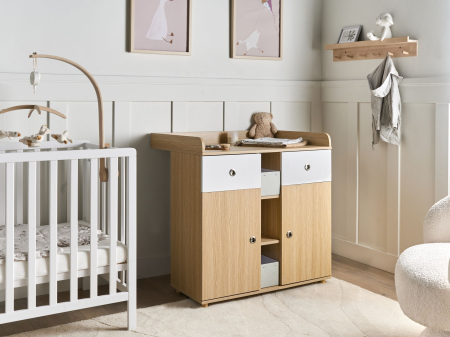 Masă pentru înfășat - Comodă cu masă pentru înfășat DELISLE Maro deschis