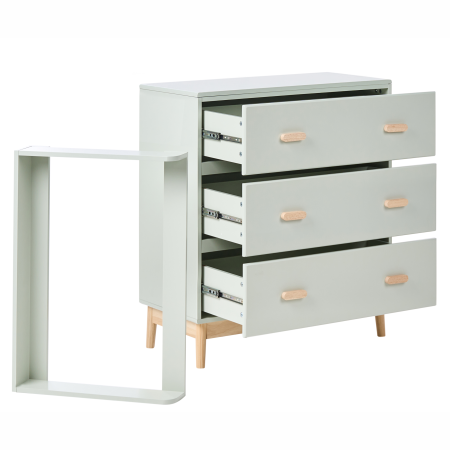 Comodă cu masă pentru înfășat QUILPIE Verde deschis [4]