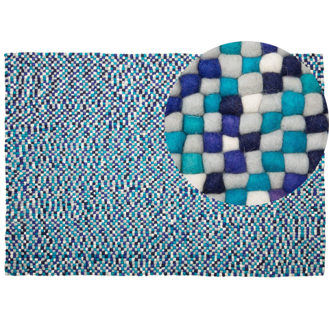 AMDO Rug Navy Blue 160 x 230 cm Wool [1]