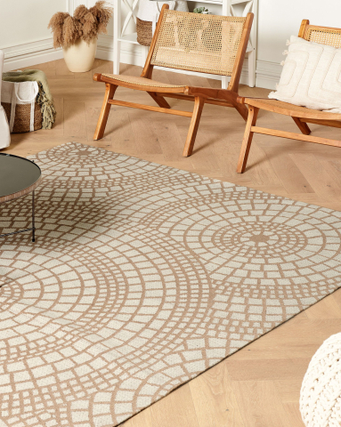 Covor împletit - Rug ARIBA White Beige 200 x 300 cm Jute