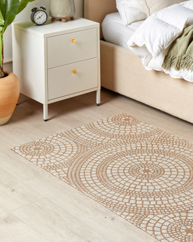 Covor împletit - ARIBA rug White Beige 80 x 150 cm Jute