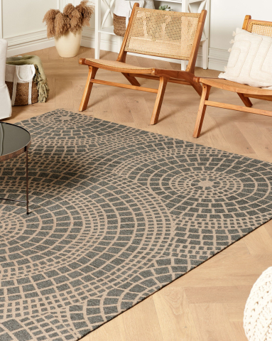 Covor împletit - Rug ARIBA Grey Beige 200 x 300 cm Jute