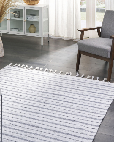 Covor împletit - BADEMLI Rug Off-white 160 x 230 cm