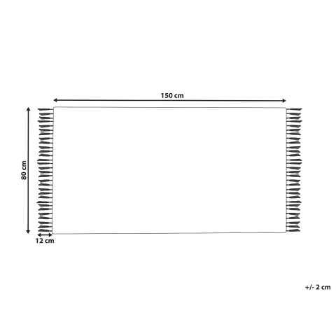 Covor BADEMLI Alb-murdar 80 x 150 cm [2]