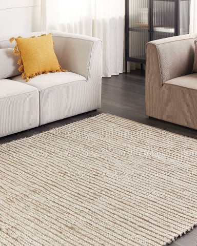 Covor împletit - BARKHAN Beige Rug 300 x 400 cm Cotton