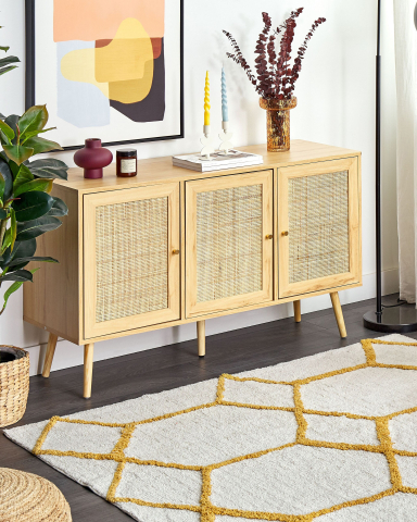 Covor cu fir lung - BEYLER rug White 160 x 230 cm Cotton