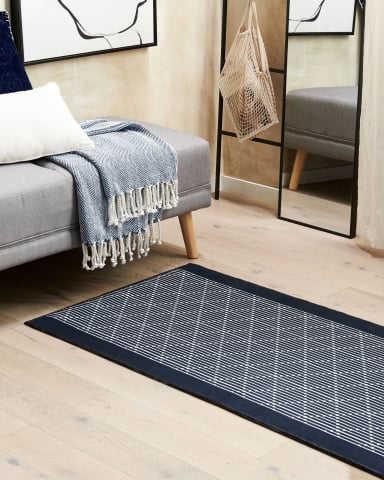 Covoraș lung - Rug CHARVAD Navy Blue 80 x 200 cm