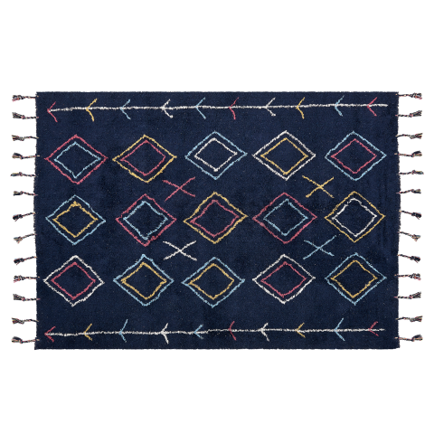 Covor CORUM Negru 140 x 200 cm Bumbac [1]